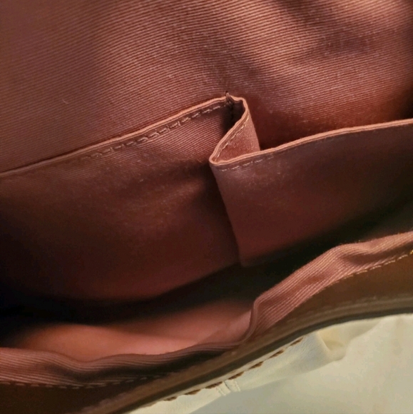 Coach White and Brown Leather Shoulder Bag with Two-Tone Design NEW, REDUCED! - Picture 10 of 10